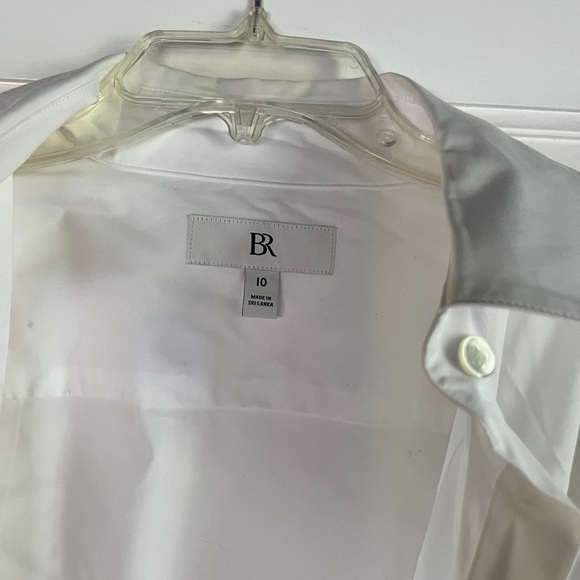 Banana Republic White Riley II Tailored Shirt - Size 10 - Picture 4 of 7
